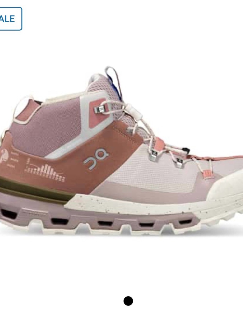 On Running Women's Trail Sneakers in Pink and Olive